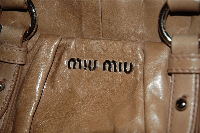 Soft Beige Miu Miu Tote, size L