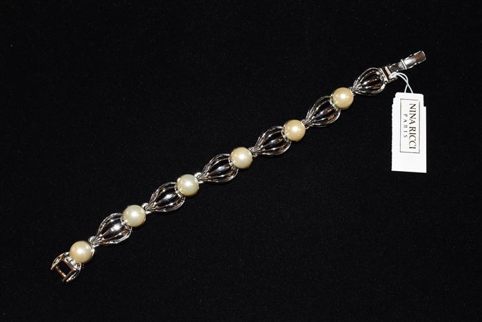 Rhodium Nina Ricci - Vintage Bracelet, size O/S