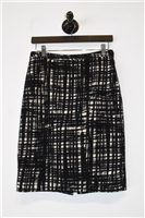 Black Check Michael Kors Collection Pencil Skirt, size 4