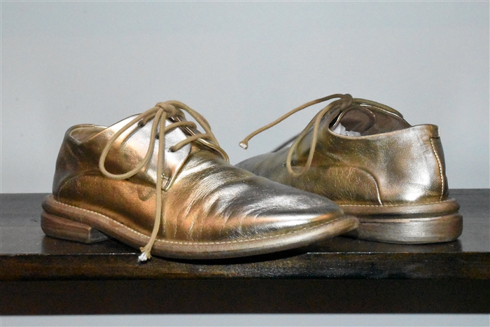 Gold Marsell Derby, size 6.5