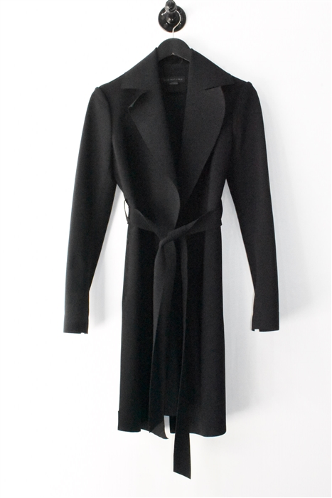 Basic Black Marie Saint Pierre Trench Coat, size S