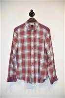 Red Check Hugo Boss - Boss Button Shirt, size L