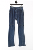 Dark Denim Chanel Slim-leg Jean, size 27