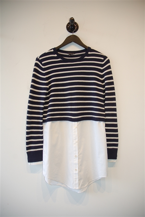 Navy & White Theory Pullover, size XS