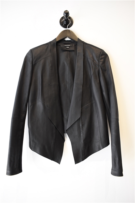 Black Leather La Marque Leather Jacket, size 2