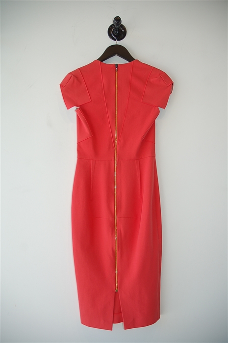 Coral Red Roland Mouret Sheath Dress, size 2