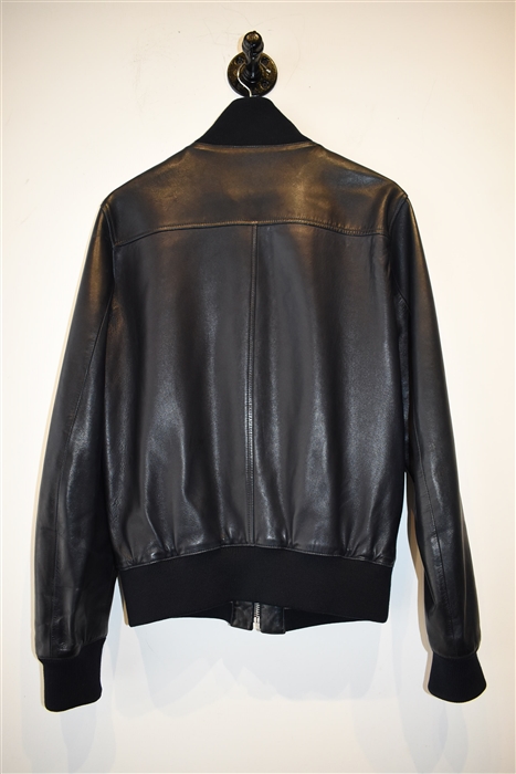 Navy Gucci Leather Jacket, size M