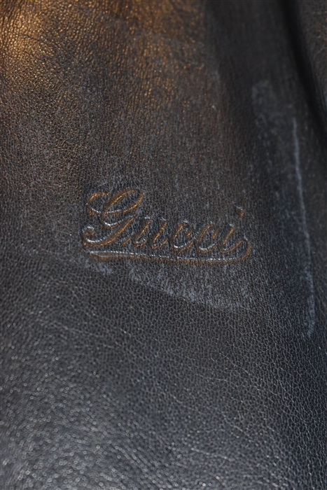 Navy Gucci Leather Jacket, size M