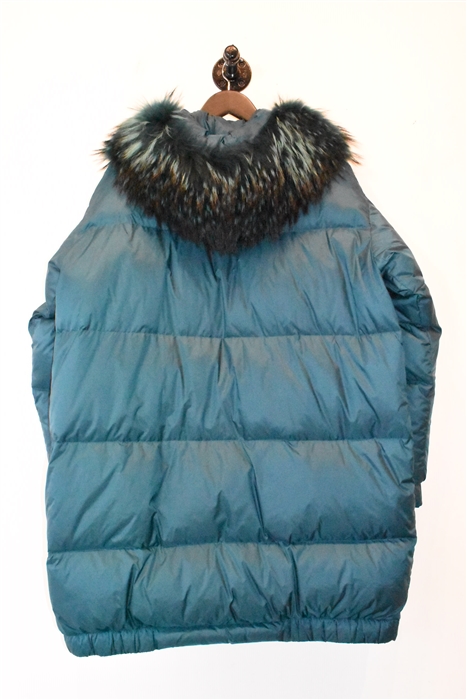 Dark Teal Seventy Puffer Coat, size 6