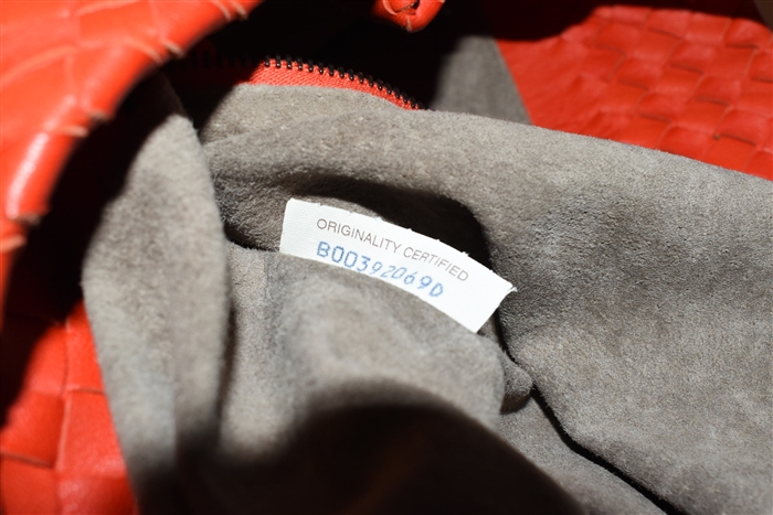 Vermillion Bottega Veneta Bucket Bag, size L