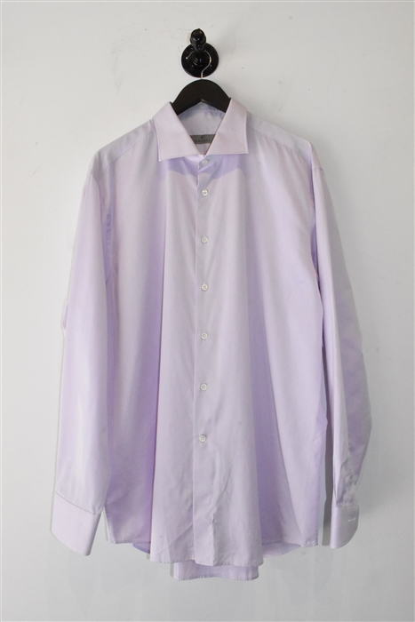 Lilac Canali Button Shirt, size 2XL