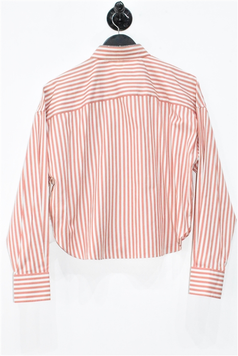 Red Stripe Brunello Cucinelli Button Shirt, size M