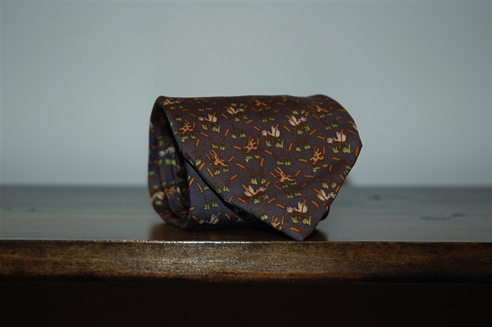 Dark Slate Salvatore Ferragamo Tie, size O/S