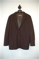Chocolate Jil Sander Coat, size 8