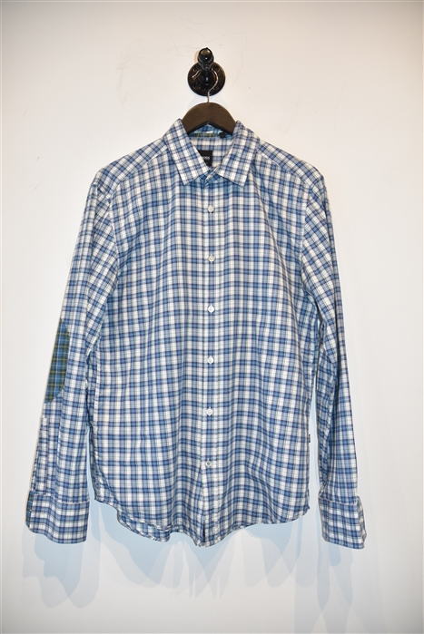 Blue Check Hugo Boss - Boss Button Shirt, size L