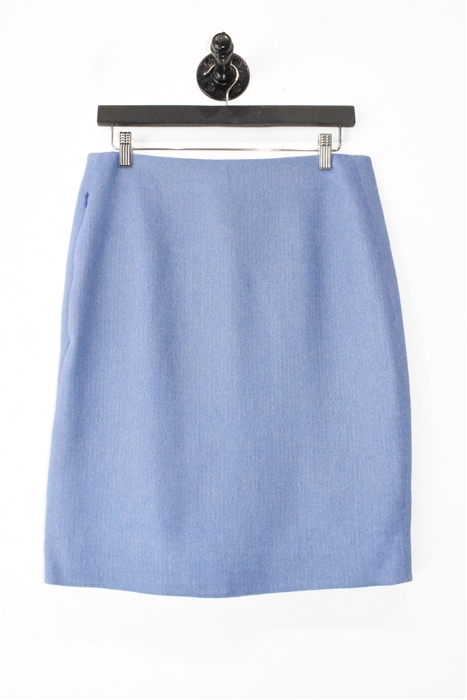 Cornflower Blue Akris Skirt Suit, size 8