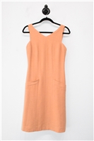 Salmon Chanel Sheath Dress, size 8
