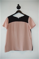 Pink & Black Diane von Furstenberg Short-Sleeved Top, size 6
