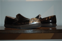 Black Patent Miu Miu Slip-On Sneaker, size 8
