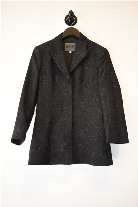 Black Tweed Versace Jeans Couture Jacket, size 6
