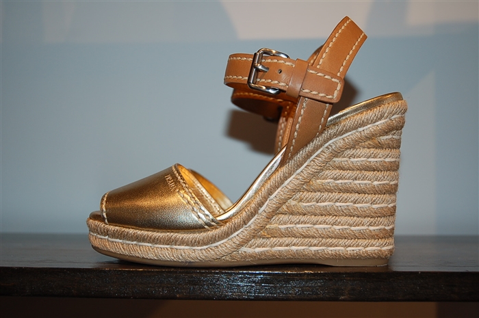 Mixed Neutrals Prada Wedge, size 7.5