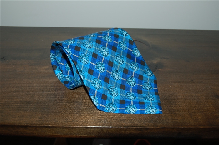 Blue Tartan Gianni Versace - Vintage Tie, size O/S