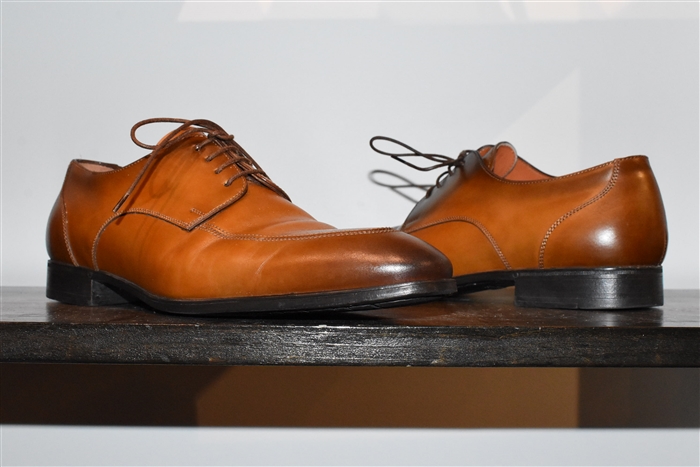Burnished Brown Santoni Derby, size 7