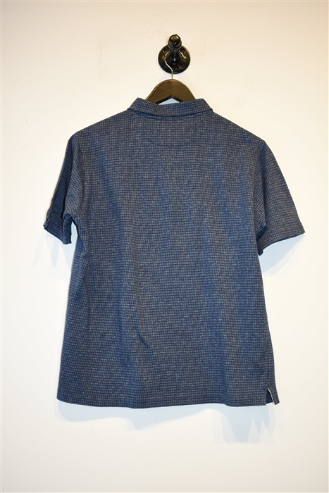 Blue Check Isaia Polo, size M