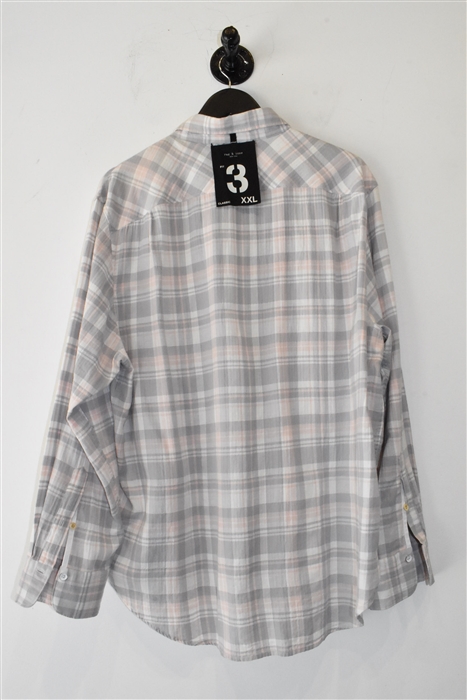 Gray Check Rag & Bone Button Shirt, size 2XL