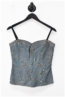 Denim Blue D&G - Dolce & Gabbana Corset Top, size S