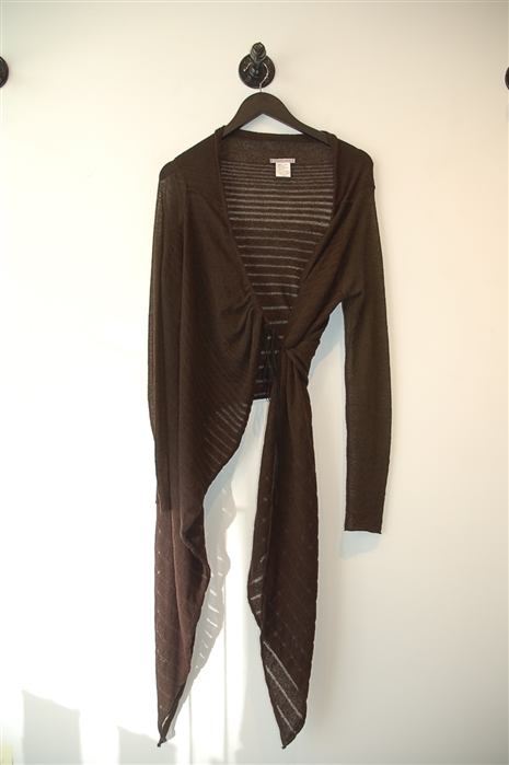 Chocolate Sarah Pacini Cardigan, size O/S