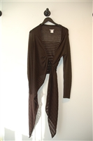 Chocolate Sarah Pacini Cardigan, size O/S