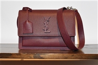 Burgundy Saint Laurent Shoulder Bag, size M