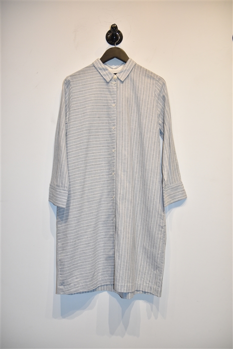 Blue Stripe Lafayette 148 Shirt Dress, size S