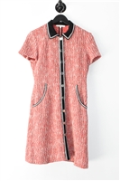 Red Tweed Maje Tweed Dress, size 8