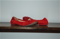 Lipstick Red Prada Flats, size 9