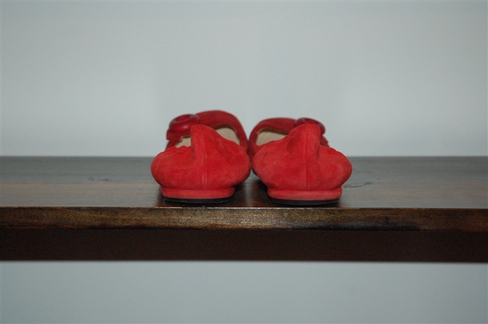 Lipstick Red Prada Flats, size 9