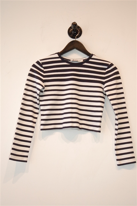 White & Navy Alexander Wang - T Cropped Top, size XS