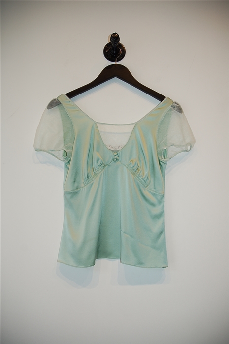 Mint Green Dior Short-Sleeved Top, size 8