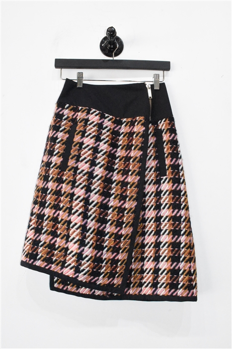 Houndstooth Public School Wrap Skirt, size 2