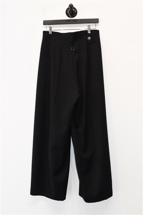Basic Black High Wide-Leg Trousers, size 10