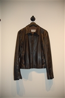 Dark Leather Dolce & Gabbana Leather Jacket, size M