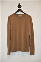 Camel Burberry Cashmere Sweater, size L