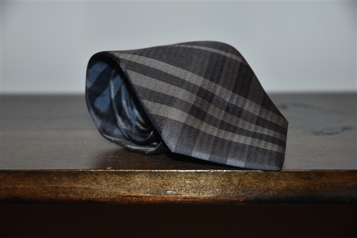 Blue Check Burberry Tie, size O/S