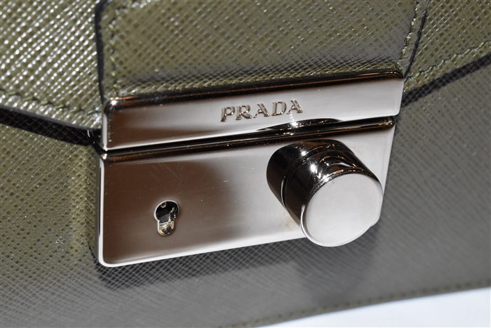Military Green Prada Shoulder Bag, size S