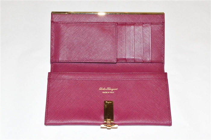 Raspberry Salvatore Ferragamo Long Wallet, size O/S