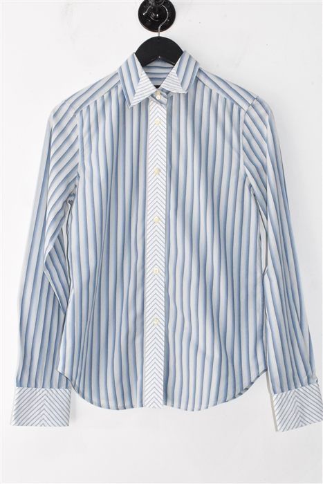 Blue Stripe Etro Button Shirt, size 6