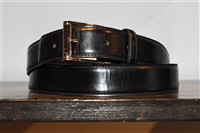 Black Leather Thom Browne Belt, size XL
