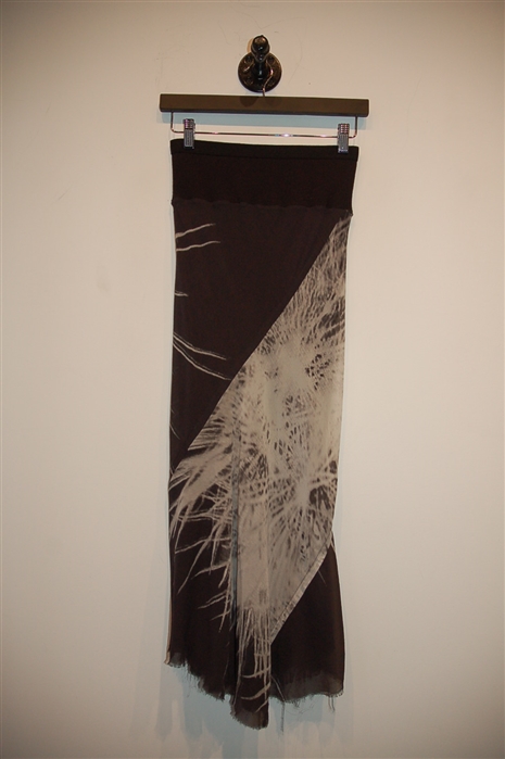 Black & Off-White Rick Owens Midi Skirt, size S