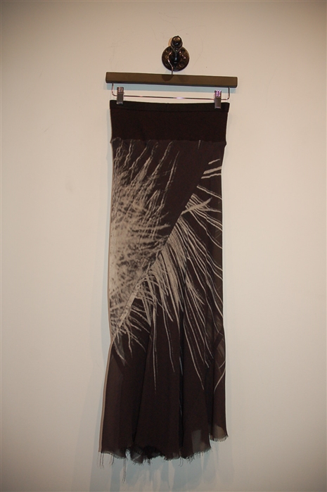 Black & Off-White Rick Owens Midi Skirt, size S